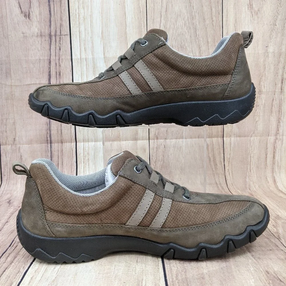 HOTTER Leanne Shoes Comfort Athletic Walking Leather Brown Sz 7.5 - Picture 7 of 10